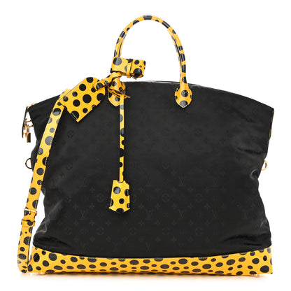 Louis Vuitton Nylon Monogram Kusama Infinity Dots Lockit GM Black Yellow 1 of 13