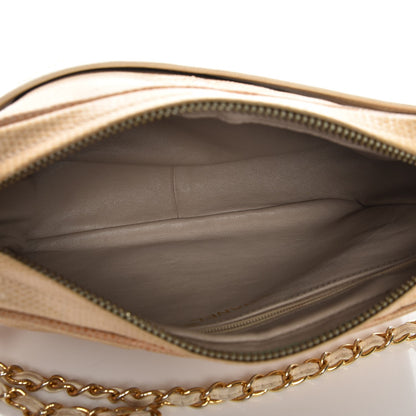 Chanel Lizard Quilted Tassel Camera Case Beige 5 of 12
