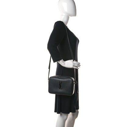 Saint Laurent Lambskin Monogram Lou Camera Bag Black 2 of 9