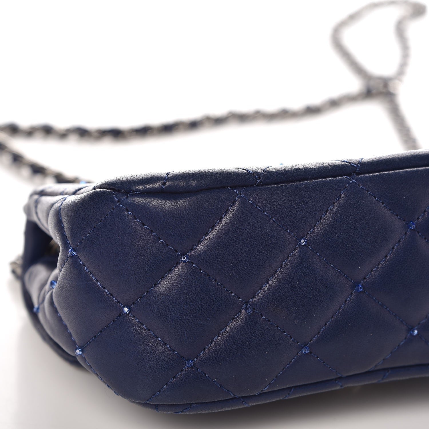 Chanel Lambskin Quilted Beaded Extra Mini Flap Dark Blue 12 of 12