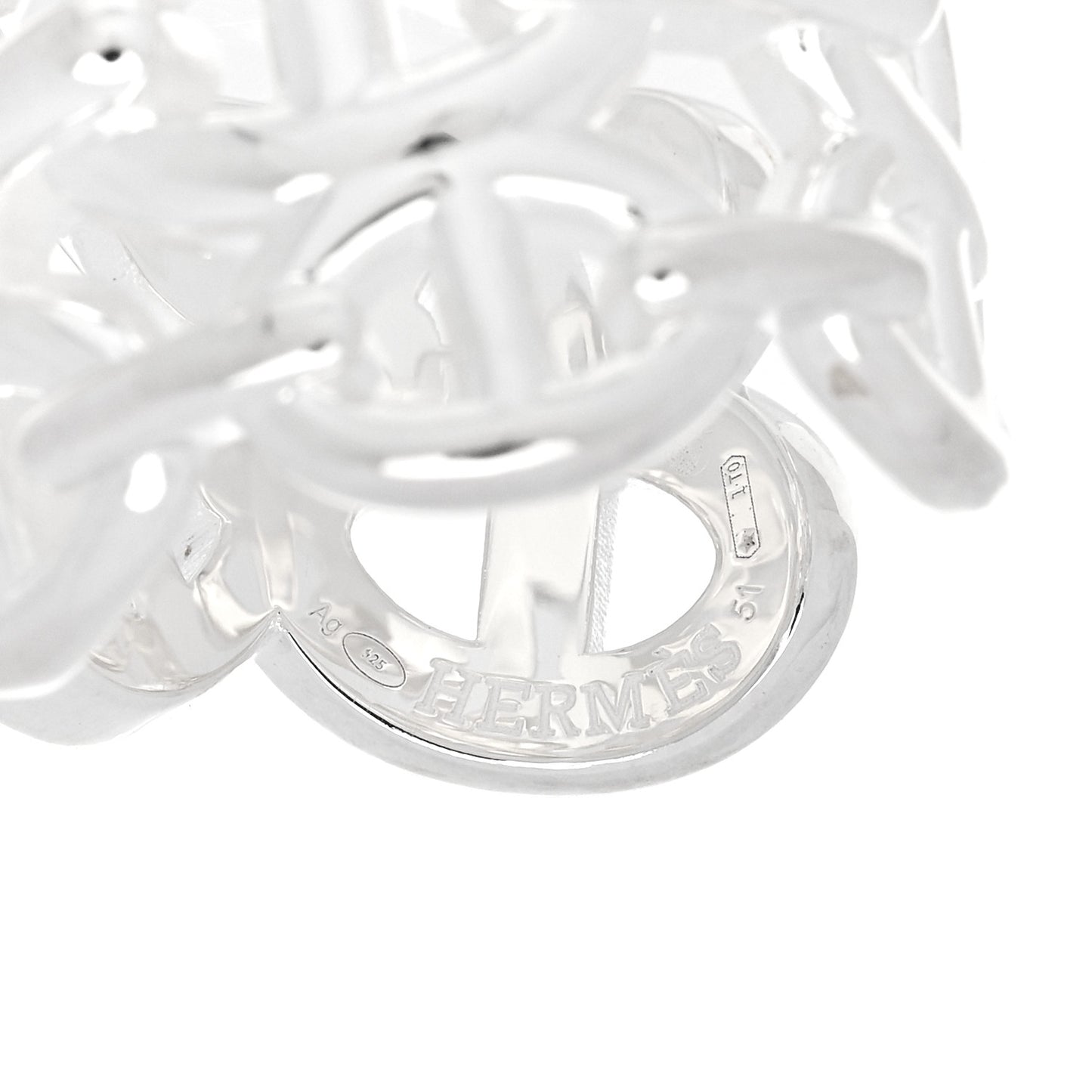 Sterling Silver GM Chaine d'Ancre Enchainee Band Ring 51 5.75
