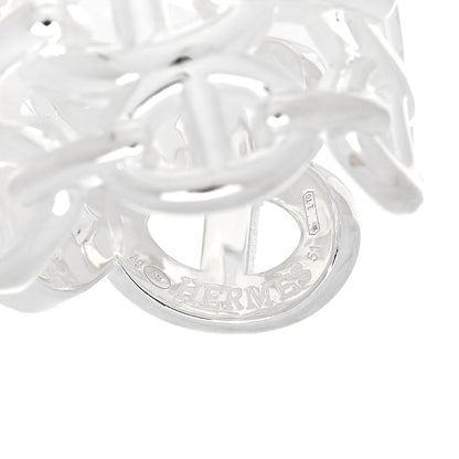 Hermes Sterling Silver GM Chaine d'Ancre Enchainee Band Ring 51 5.75 4 of 6