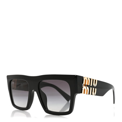 Miu Miu Acetate Rectangle Sunglasses SMU 10W Black 2 of 14
