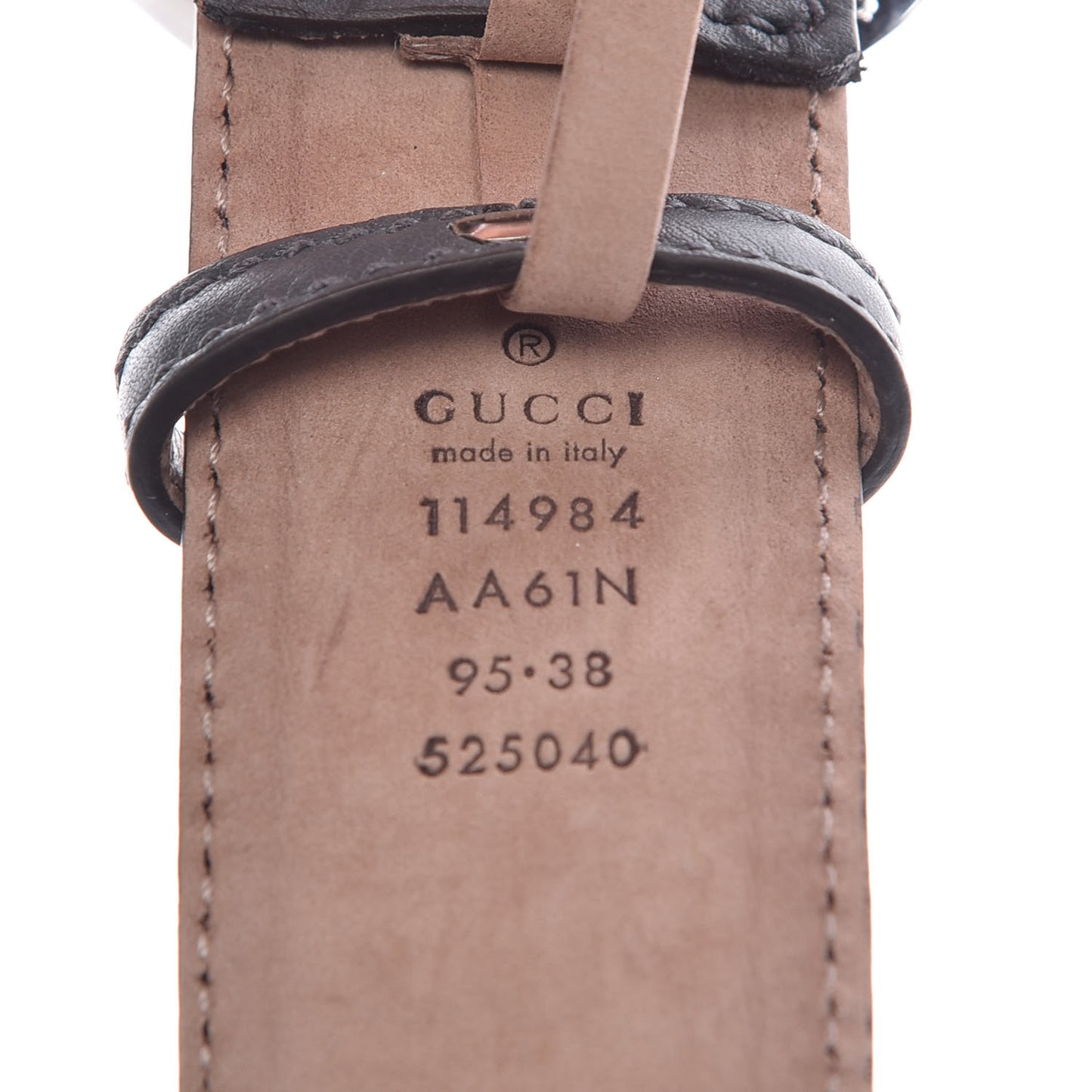 Guccissima Interlocking G Belt 95 38 Dark Grey