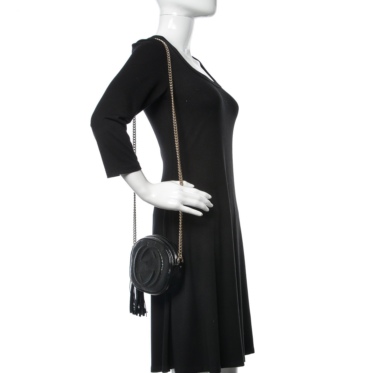 Gucci Patent Mini Soho Chain Bag Black 2 of 10