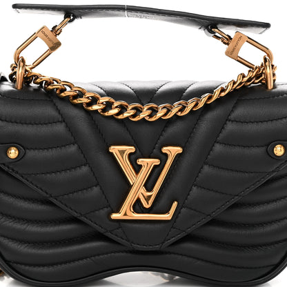 Louis Vuitton Calfskin New Wave Chain MM Black 6 of 9