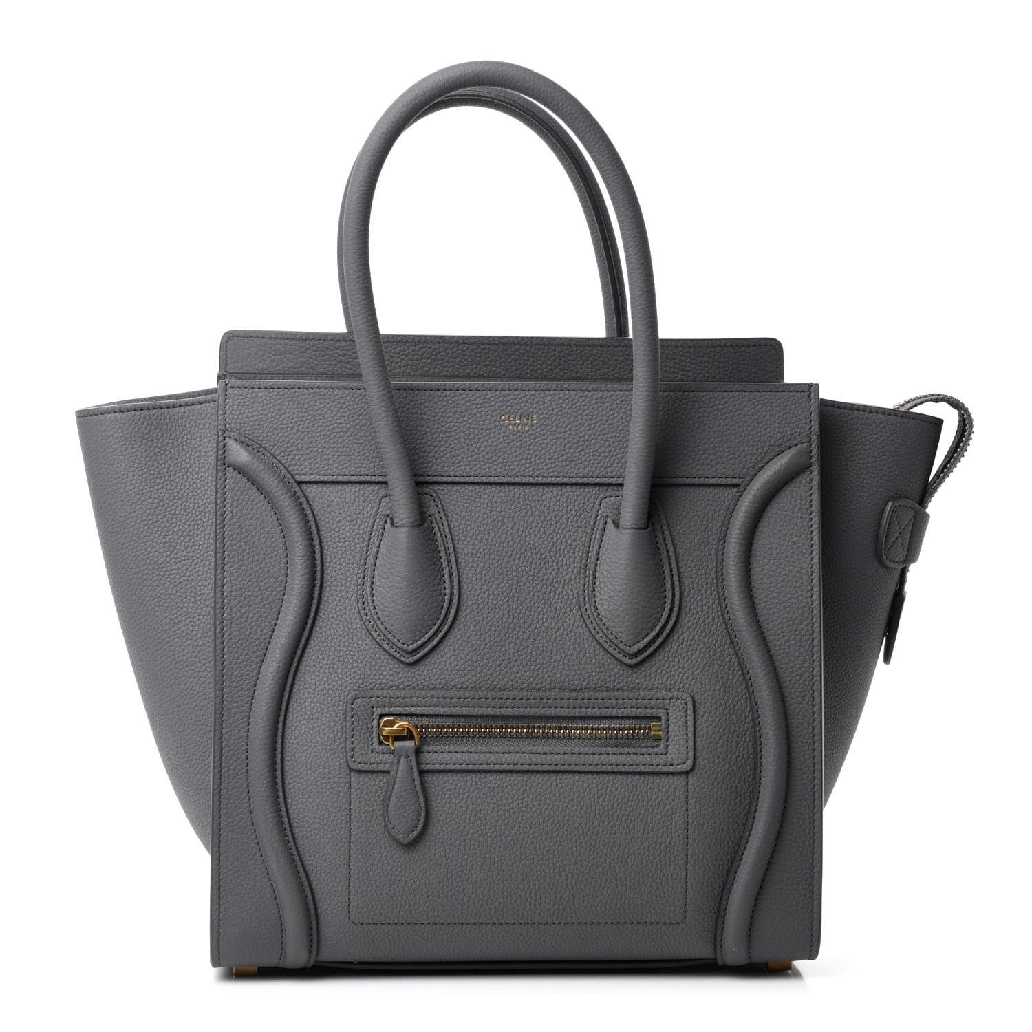 Celine Baby Drummed Calfskin Micro Luggage Kohl 1 of 9