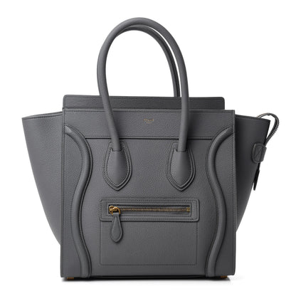 Celine Baby Drummed Calfskin Micro Luggage Kohl 1 of 9