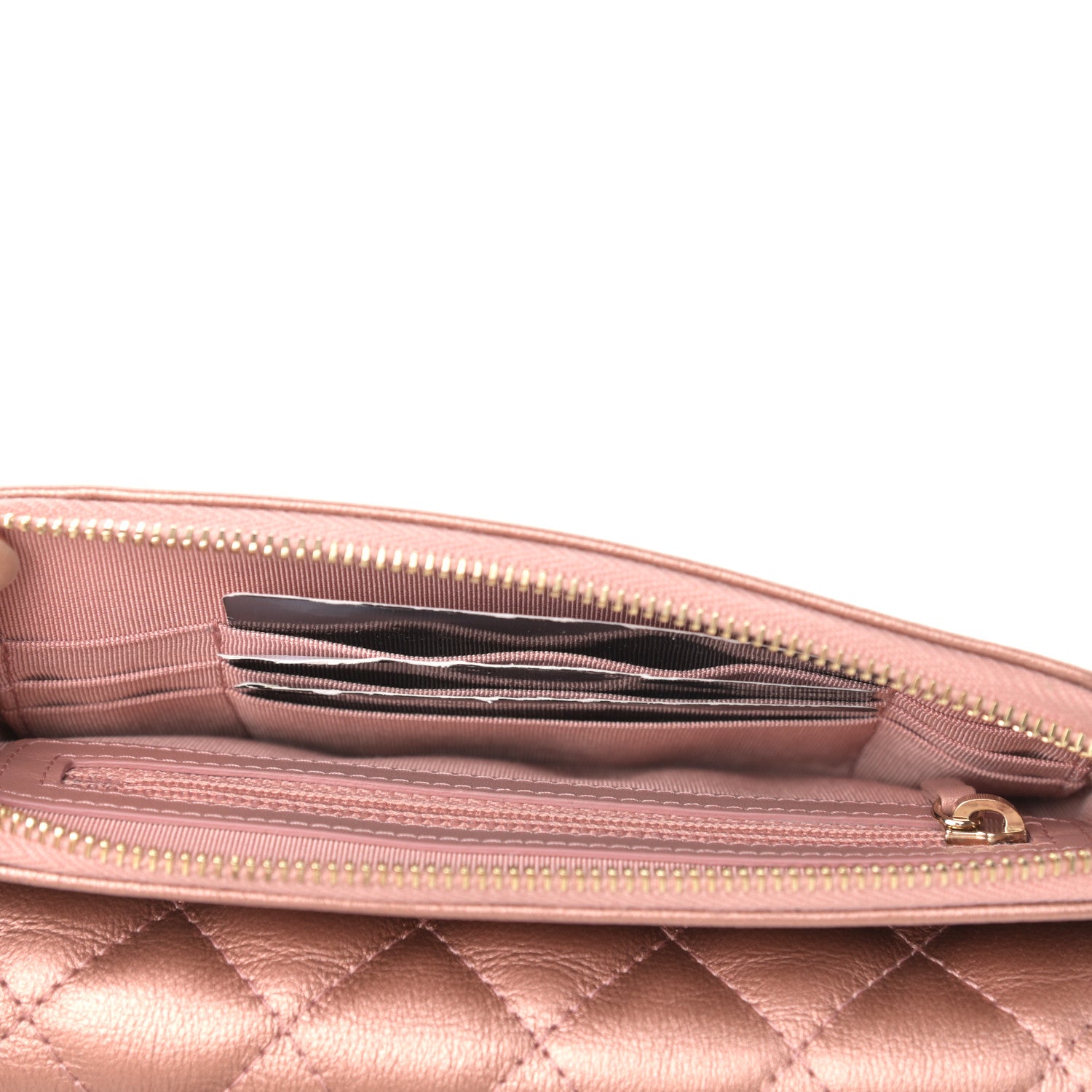 Chanel Metallic Grained Calfskin Quilted 2.55 Reissue Phone Holder With Chain Copper 5 of 10