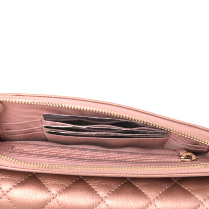 Chanel Metallic Grained Calfskin Quilted 2.55 Reissue Phone Holder With Chain Copper 5 of 10