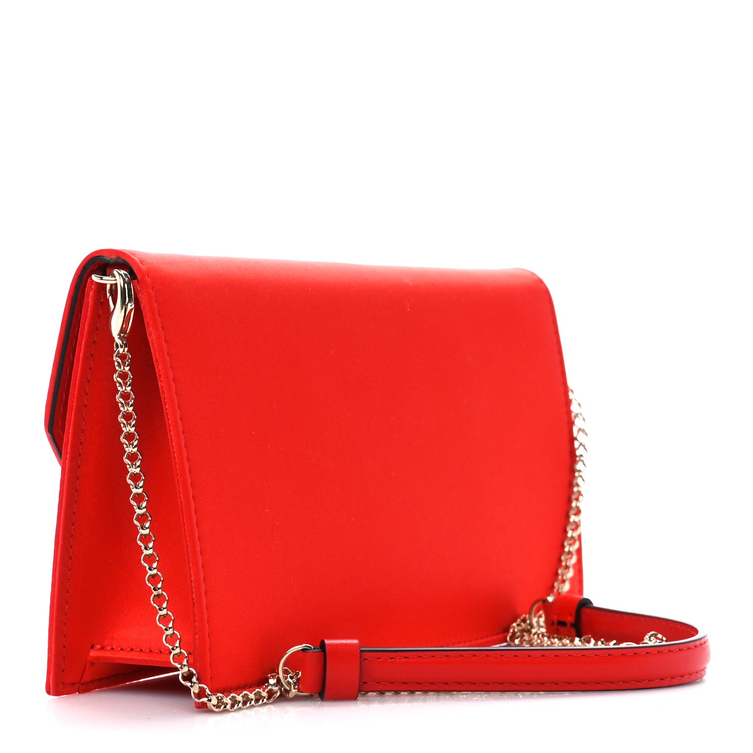 Christian Louboutin Satin Loubi54 Crossbody Clutch Red 3 of 15