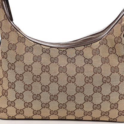 Gucci Monogram GG Small Clasp Hobo Brown 13 of 15