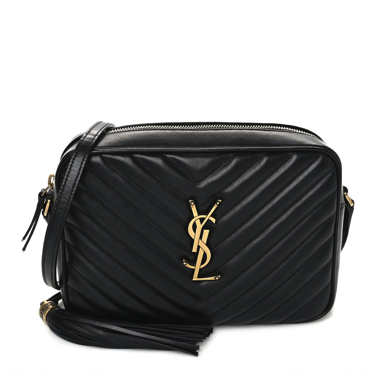 Calfskin Matelasse Monogram Lou Camera Bag Black