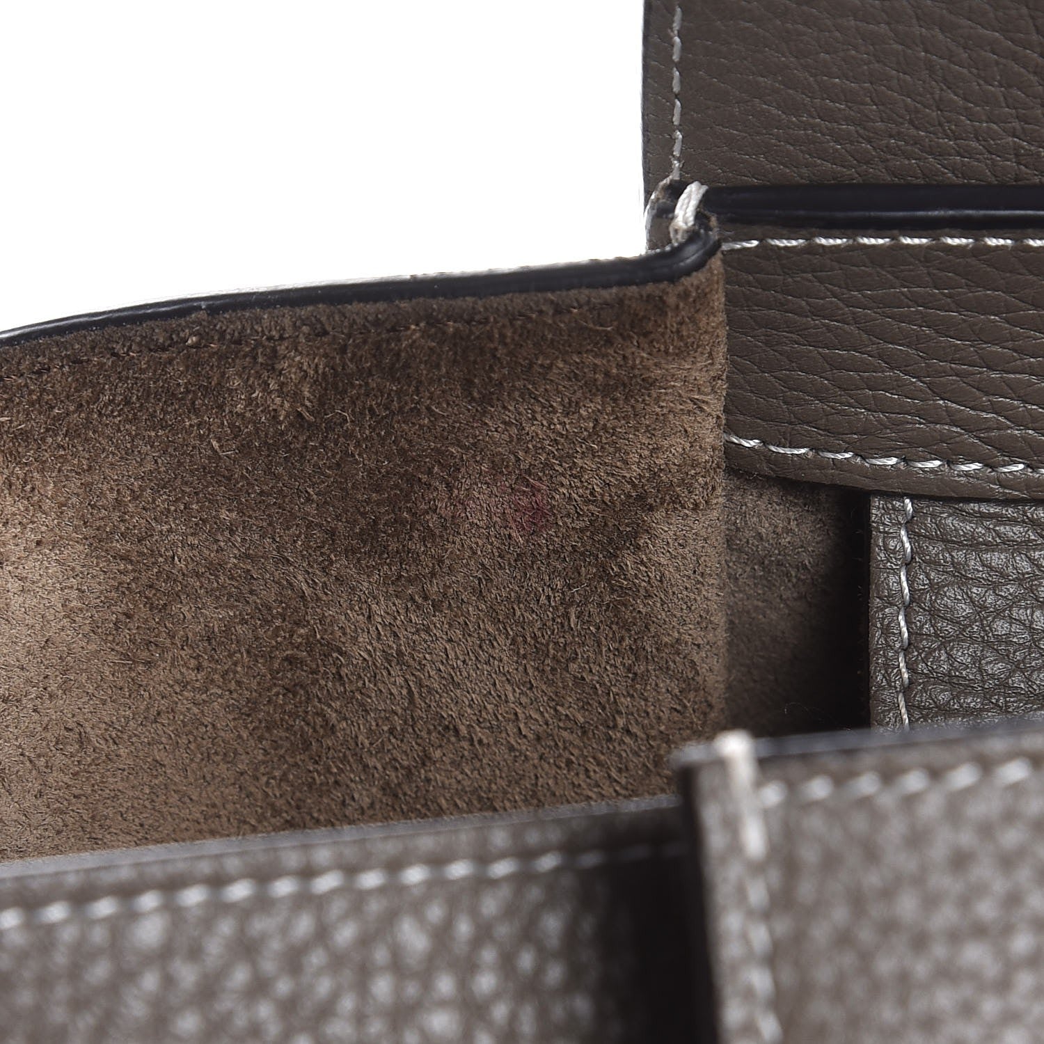 Celine Drummed Calfskin Mini Luggage Souris 7 of 7
