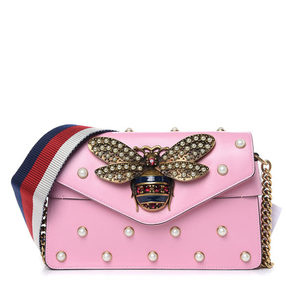 Gucci Nappa Pearl Studded Mini Queen Margaret Broadway Shoulder Bag Sugar Pink 1 of 13