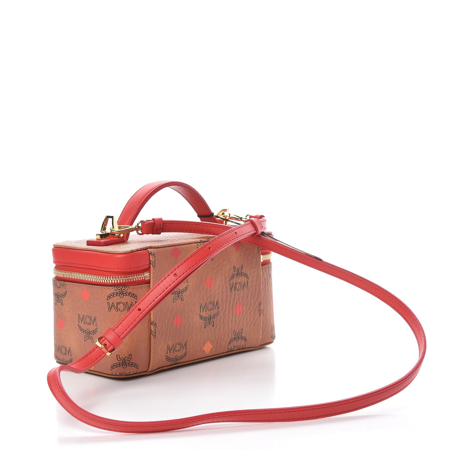 MCM Visetos Rockstar Vanity Case Cognac 3 of 9