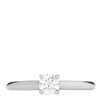 Cartier Platinum Diamond .35ct Solitaire Engagement Ring 51 5.75 1 of 6