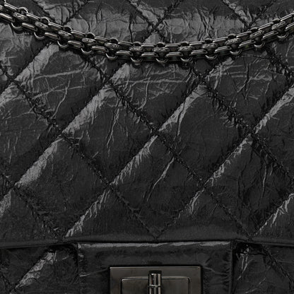 Chanel Glazed Aged Calfskin Quilted 2.55 Reissue 227 Flap Black 8 of 11