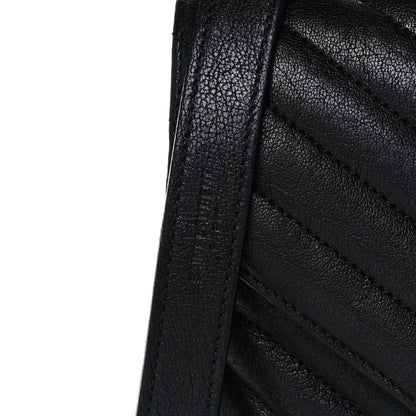 Saint Laurent Sheepskin Matelasse Chevron Monogram Medium College Bag Black 10 of 16