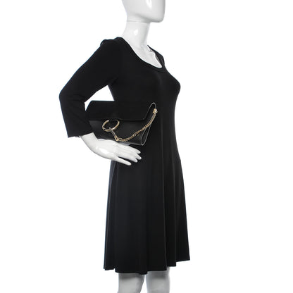 Chloe Suede Calfskin Faye Clutch Black 3 of 14