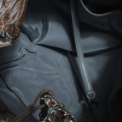 Chanel Caviar Elastic Shopper Tote Brown 9 of 9