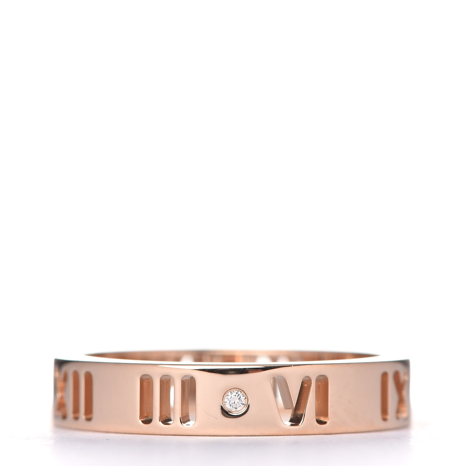 Tiffany 18K Rose Gold Diamond Atlas Pierced Ring 49 4.75 3 of 3