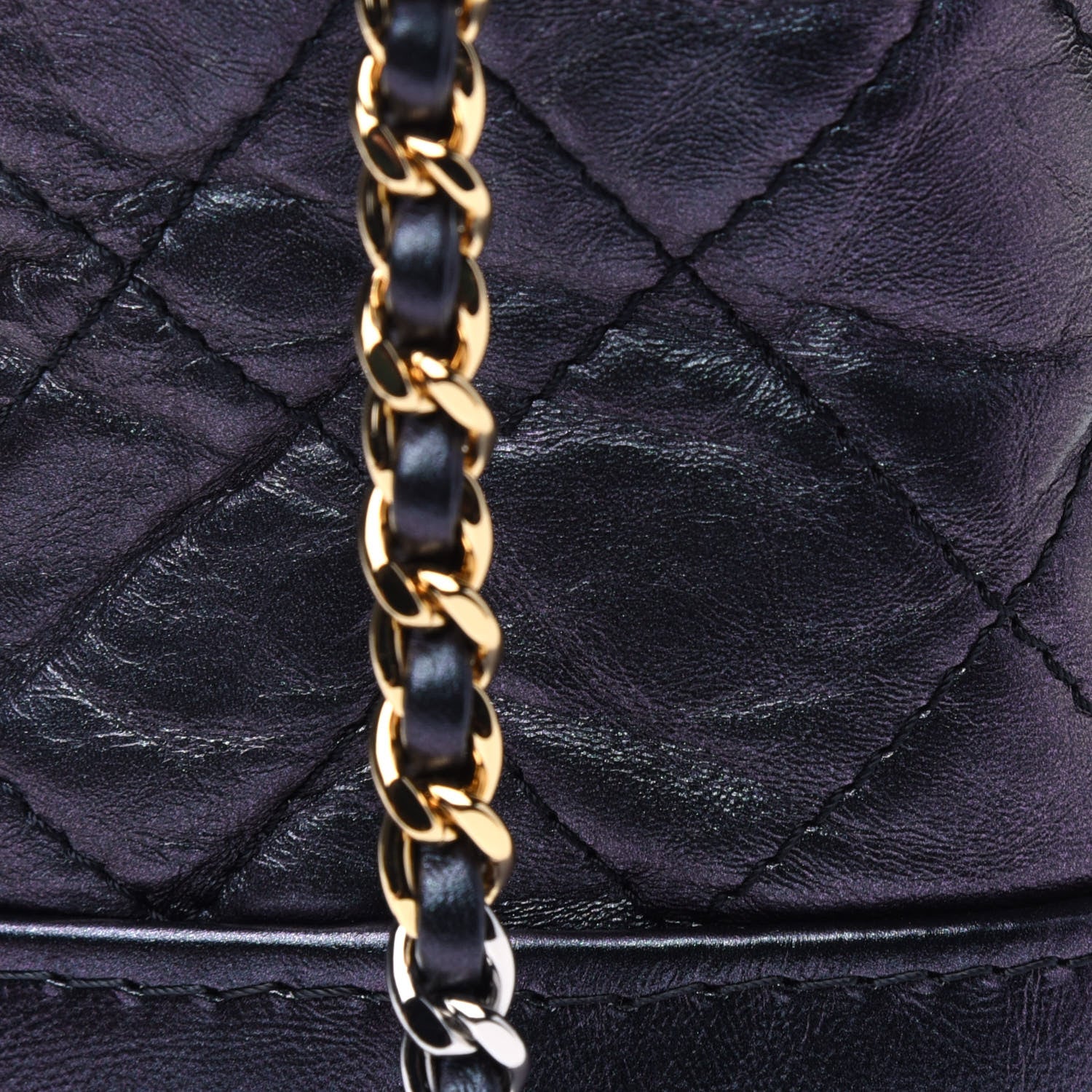 Chanel Iridescent Aged Calfskin Quilted Medium Gabrielle Hobo Black 9 of 17