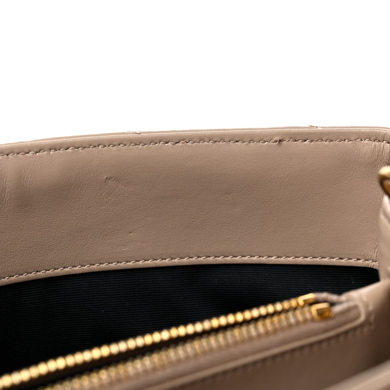 Saint Laurent Calfskin Y Quilted Monogram Medium Loulou Chain Satchel Light Natural 14 of 16