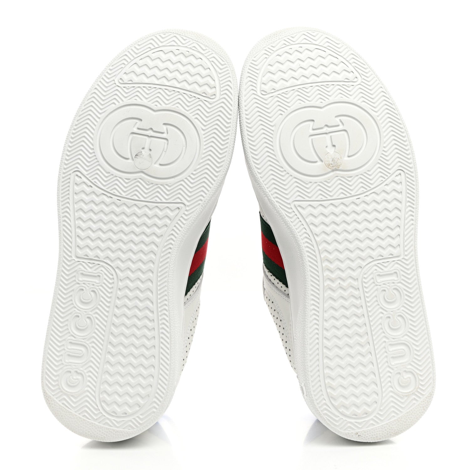 Gucci Calfskin Web Perforated Womens Platform 55mm Sneakers 38 White Bright Splash 5 of 9