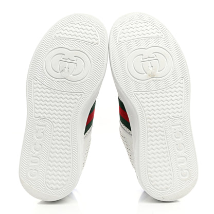 Gucci Calfskin Web Perforated Womens Platform 55mm Sneakers 38 White Bright Splash 5 of 9