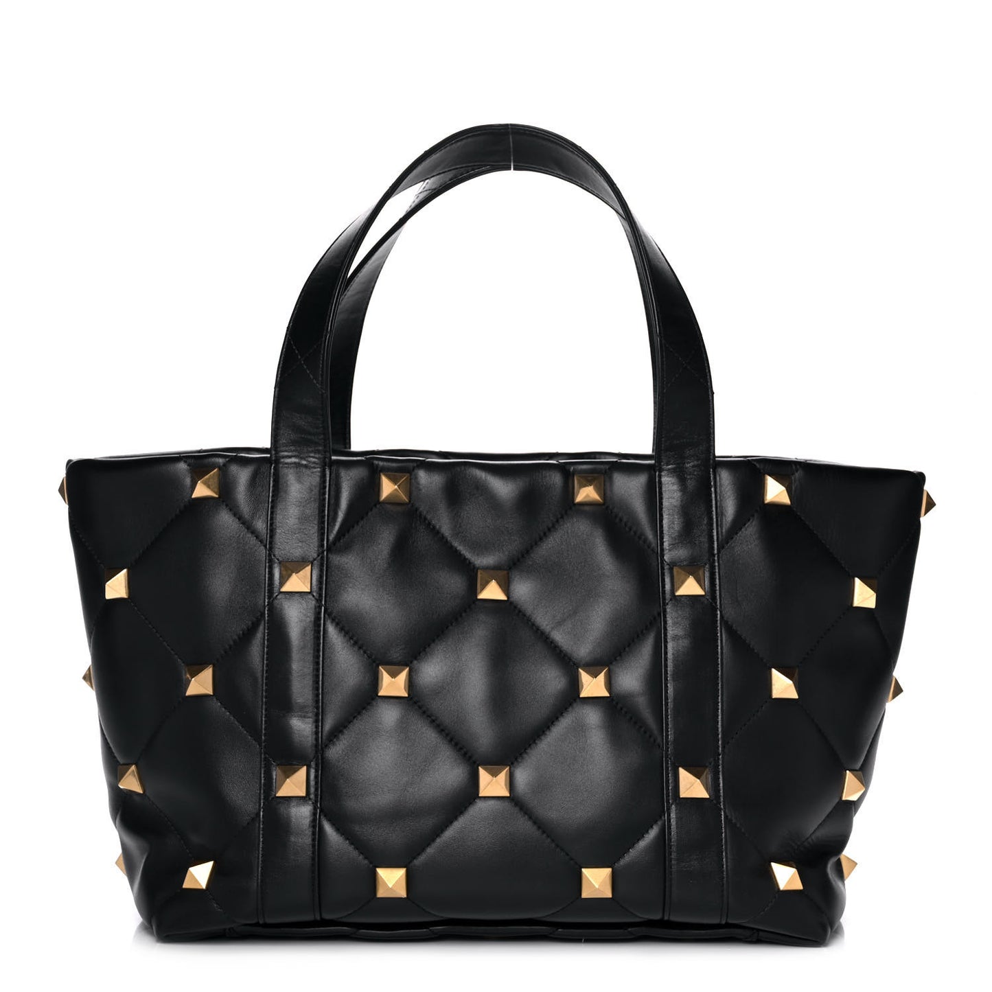 Nappa Medium Roman Stud Tote Black