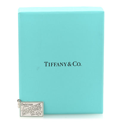 Tiffany Sterling Silver Enamel Canada Postcard Charm Blue 4 of 4