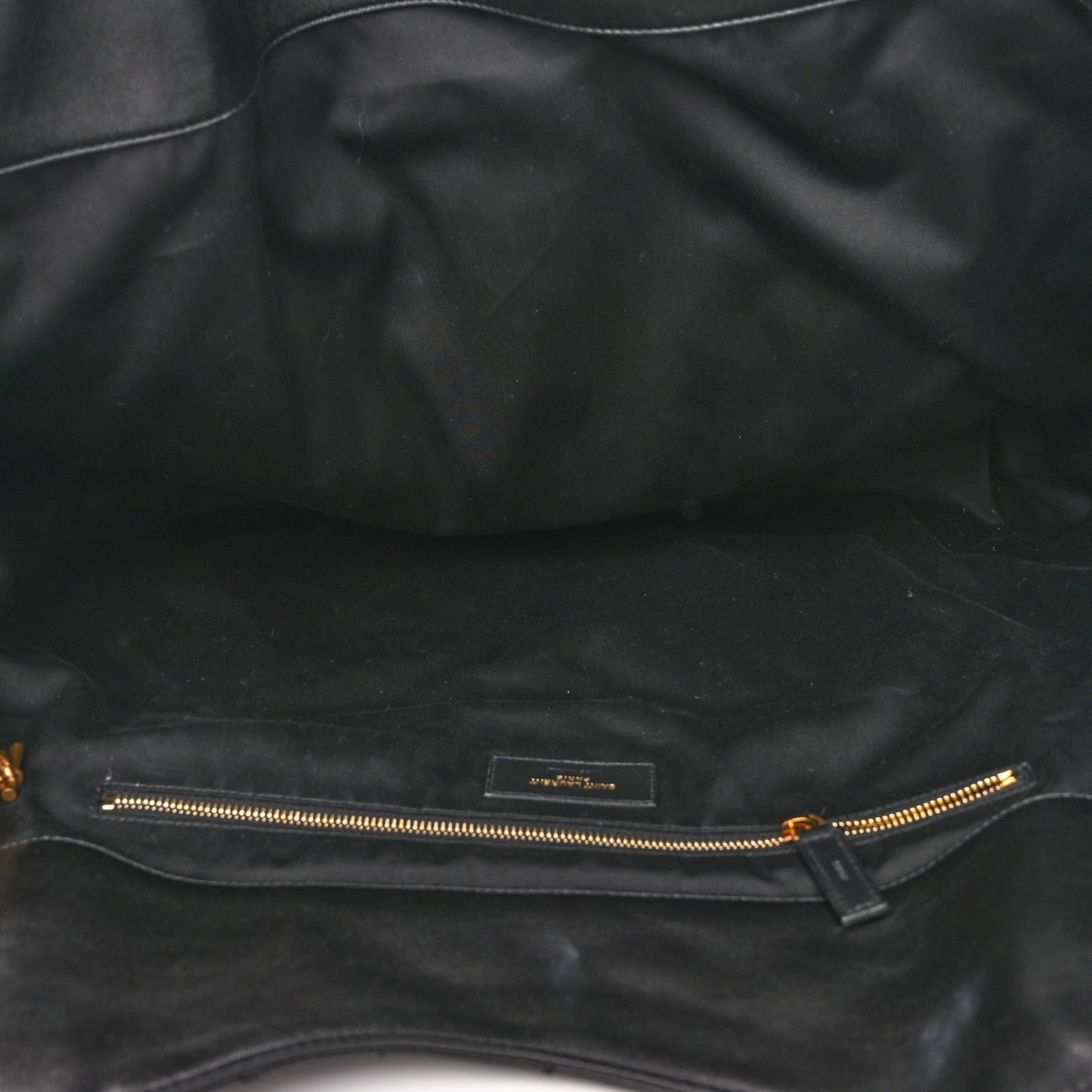 Saint Laurent Lambskin Quilted Maxi Icare Shopping Tote Black 6 of 10