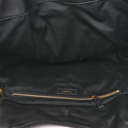 Saint Laurent Lambskin Quilted Maxi Icare Shopping Tote Black 6 of 10