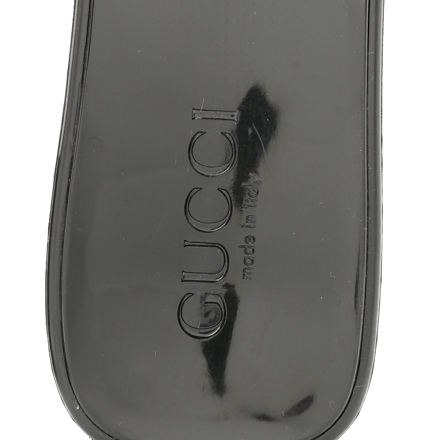 Rubber Gucci Logo Womens Platform 20/60mm Slide Sandals 38 Black