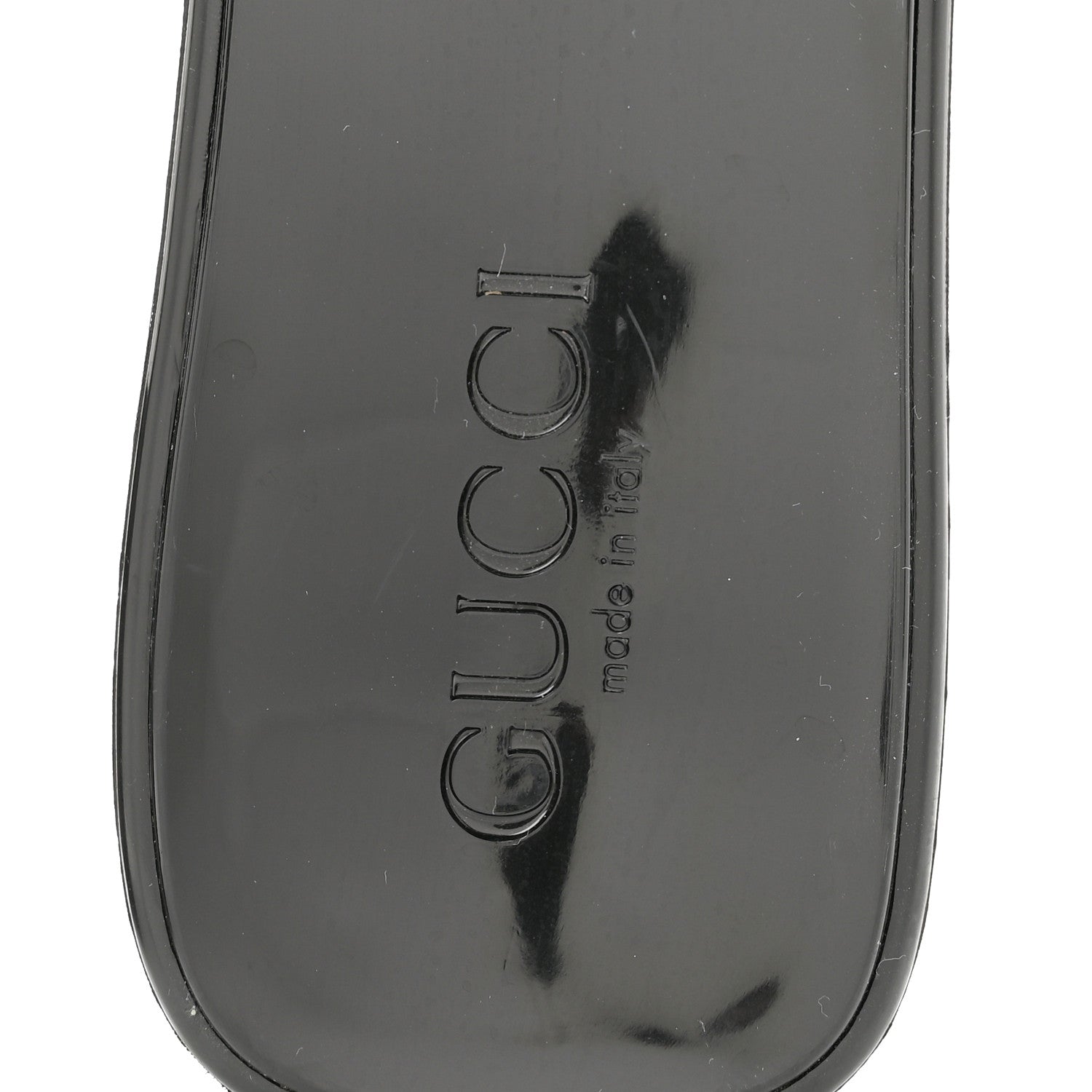 Gucci Rubber Gucci Logo Womens Platform 20/60mm Slide Sandals 38 Black 7 of 10