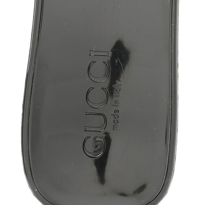 Gucci Rubber Gucci Logo Womens Platform 20/60mm Slide Sandals 38 Black 7 of 10