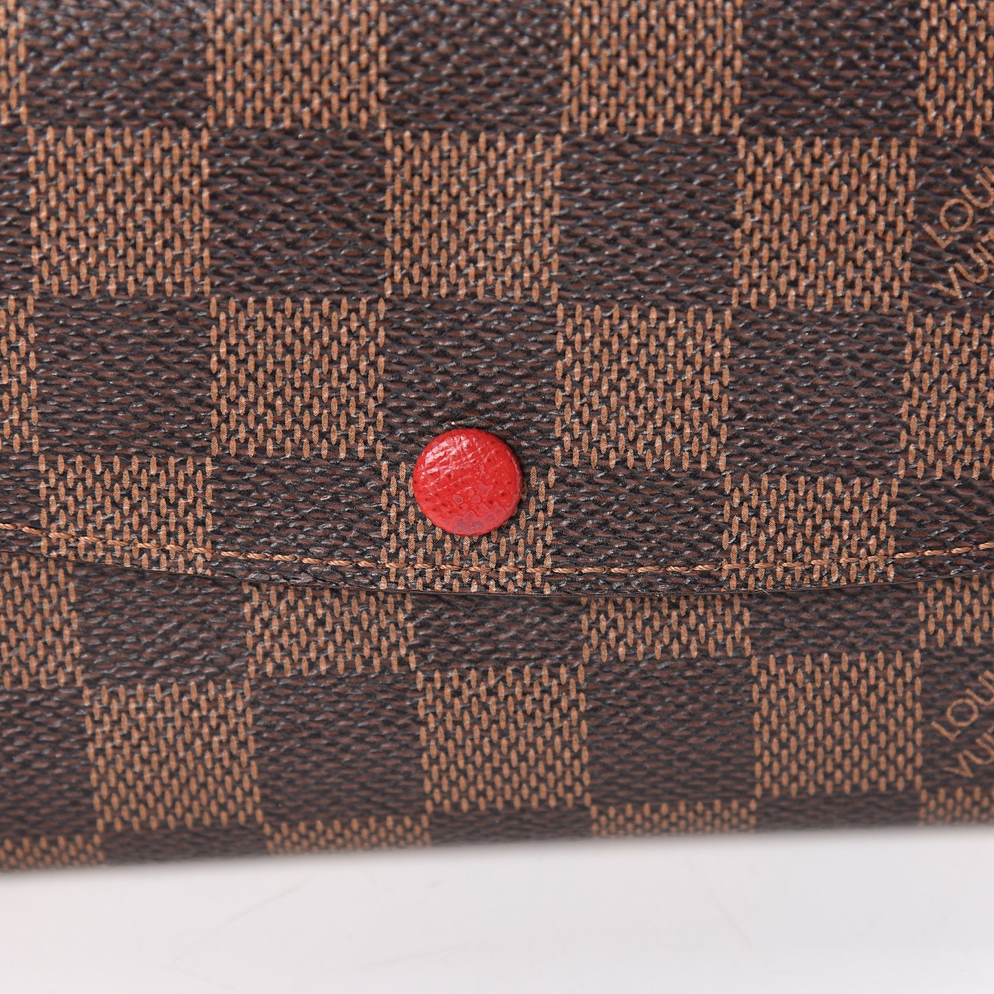 Damier Ebene Emilie Wallet Red