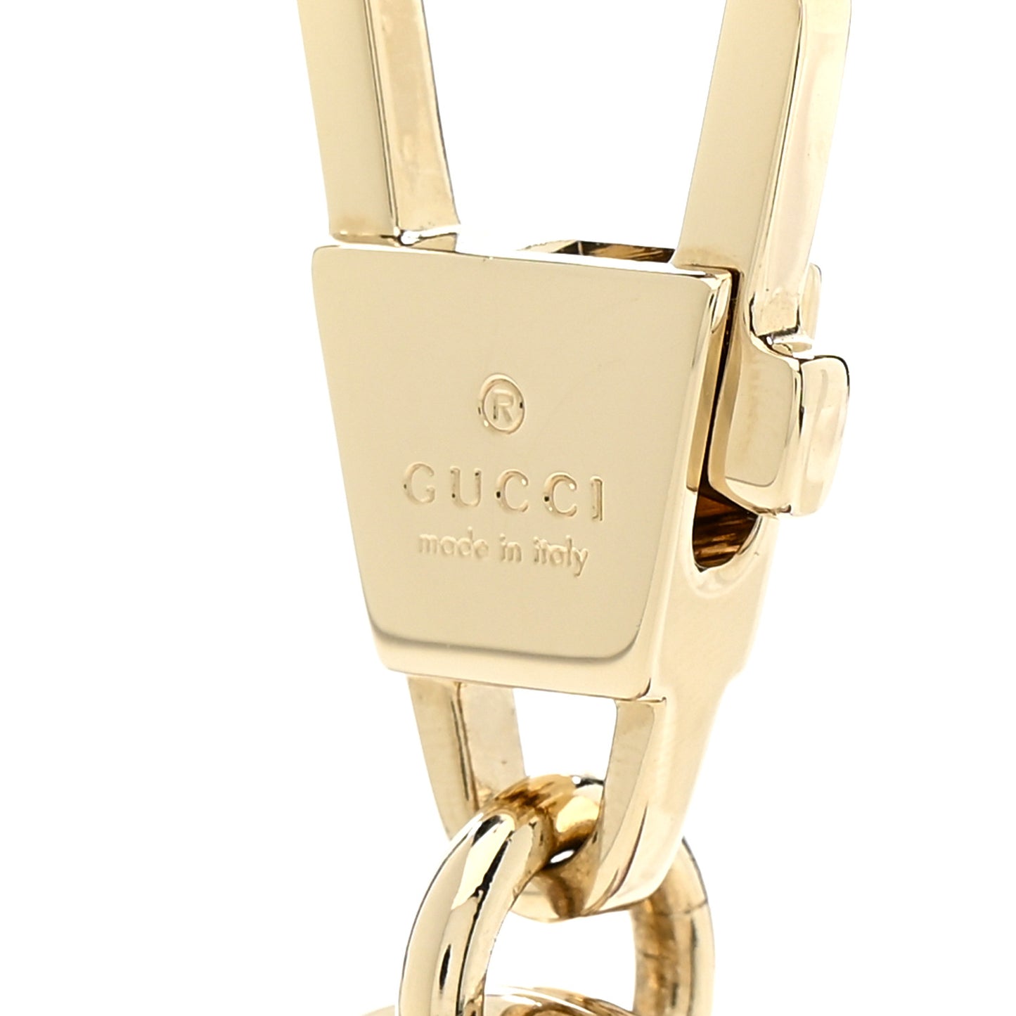 Calfskin GG Butterfly Keychain Brown Pink