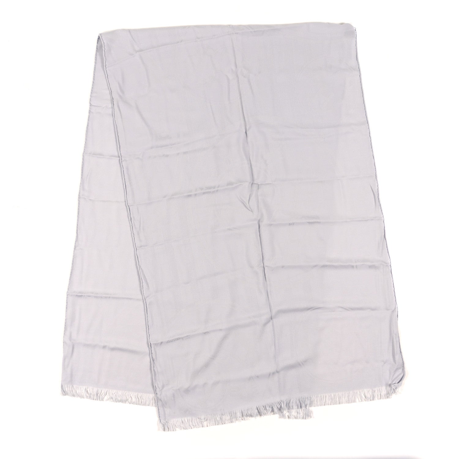Hermes Cashmere Silk New Libris Stole Gris Nuage 2 of 3