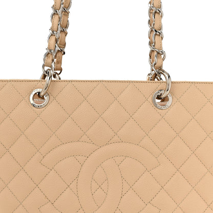 Chanel Caviar Quilted Grand Shopping Tote GST Beige 9 of 15