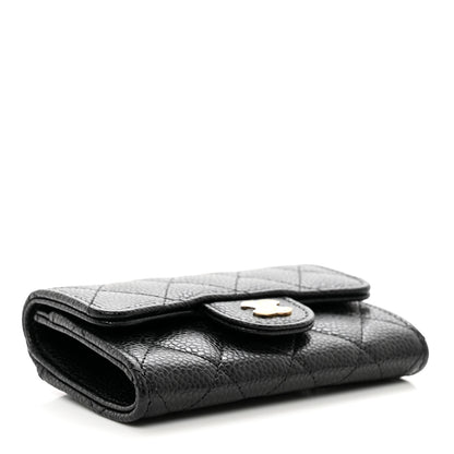 Chanel Caviar Quilted Flap Card Holder Wallet Black 4 of 9