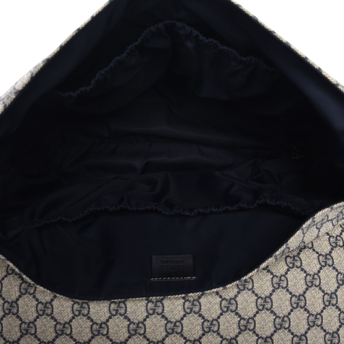 GG Plus Monogram Messenger Diaper Bag Navy