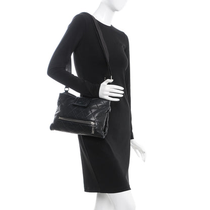 Chanel Lambskin Quilted Sport Messenger Bag Black 2 of 7