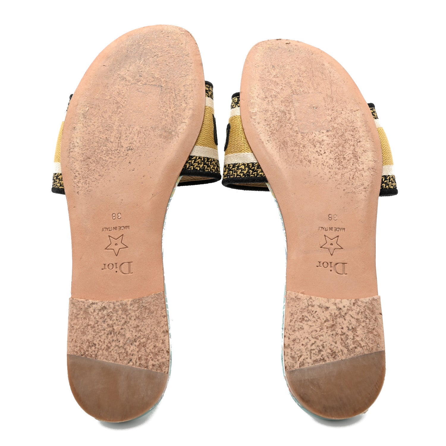 Christian Dior Canvas Embroidered Dior In Lights Dway Mules Slide Sandals 38 Multicolor 5 of 12
