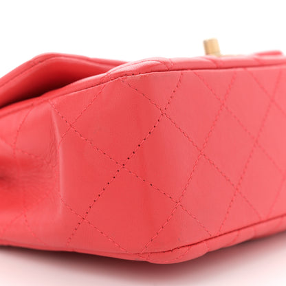 Chanel Lambskin Quilted Mini Rectangular Flap Red 9 of 13