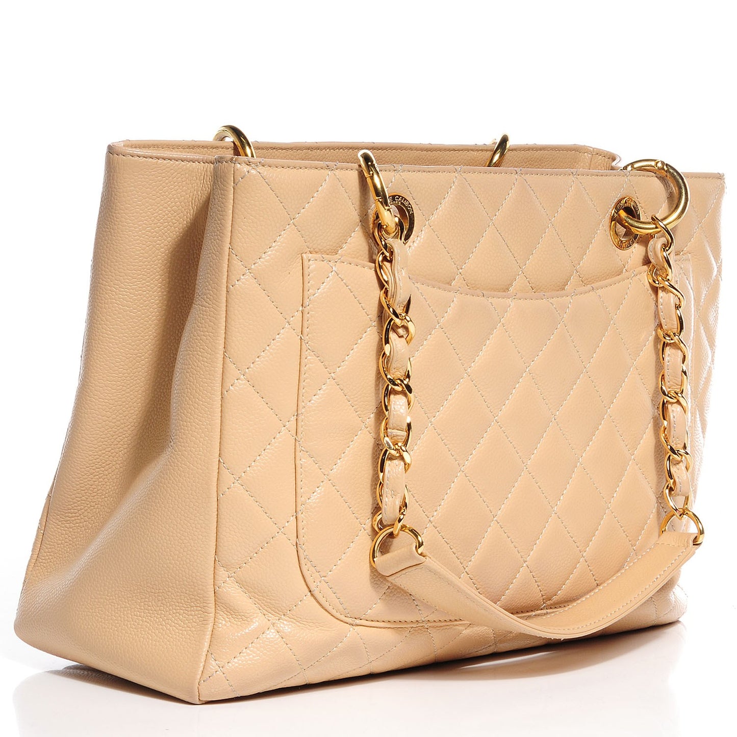 Caviar Grand Shopping Tote GST Beige Clair