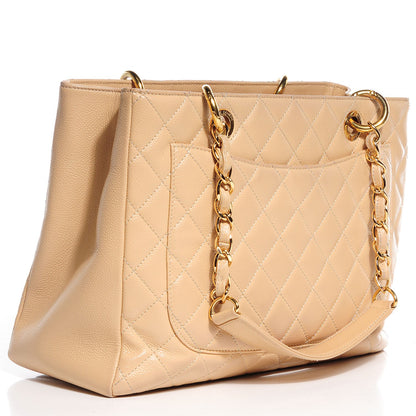 Chanel Caviar Grand Shopping Tote GST Beige Clair 3 of 8