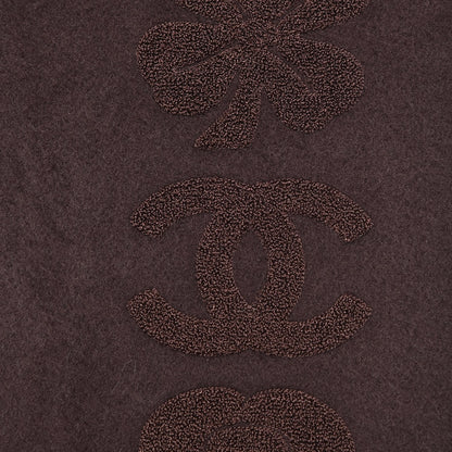 Chanel Cashmere CC Scarf Brown 6 of 6