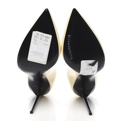 Saint Laurent Patent Calfskin Teddy High Vamp 105 Pumps 36.5 Porcellana 5 of 9